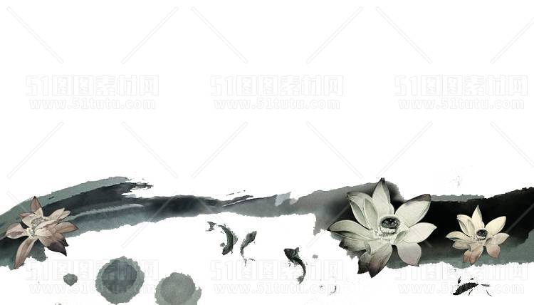 中国风景上水图笔墨画PNG免扣图背景透明图23110600012