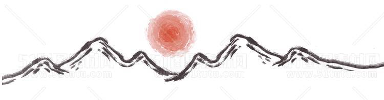 中国风景上水图笔墨画PNG免扣图背景透明图23110600033