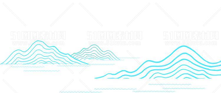 中国风景上水图笔墨画PNG免扣图背景透明图23110600045