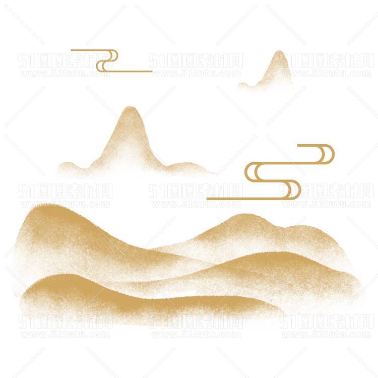 中国风景上水图笔墨画PNG免扣图背景透明图23110600067