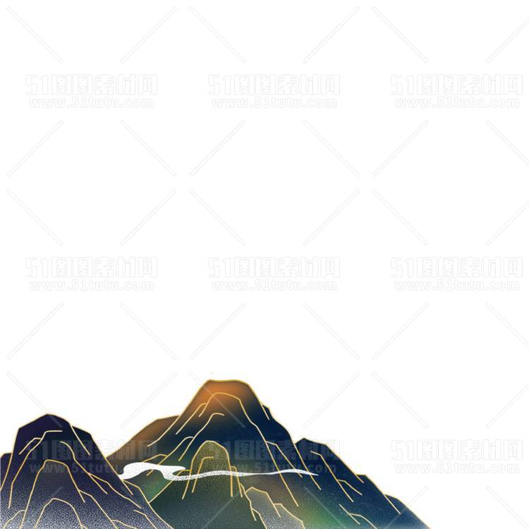 中国风景上水图笔墨画PNG免扣图背景透明图23110600070