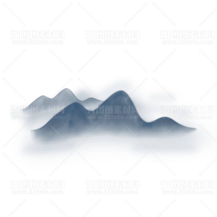 中国风景上水图笔墨画PNG免扣图背景透明图23110600079