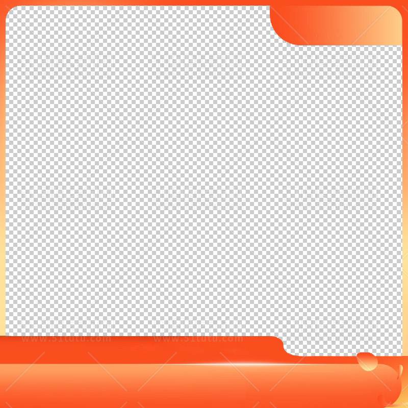 电商大促活动主图边框透明背景PNG图23111600989