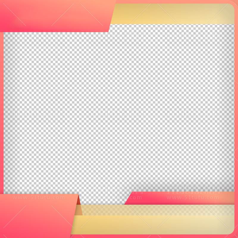 电商大促活动主图边框透明背景PNG图23111600994