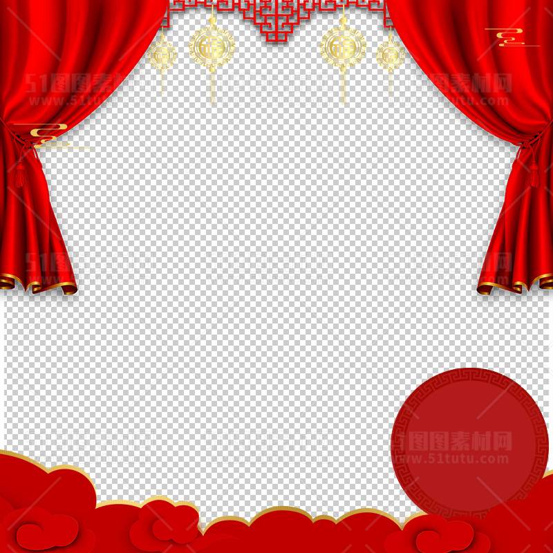 电商大促活动主图边框透明背景PNG图23111601002