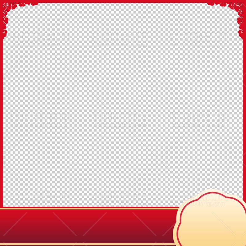 电商大促活动主图边框透明背景PNG图23111601032