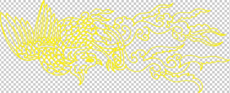 中国风古典龙凤剪纸PNG免抠图透明背景00188