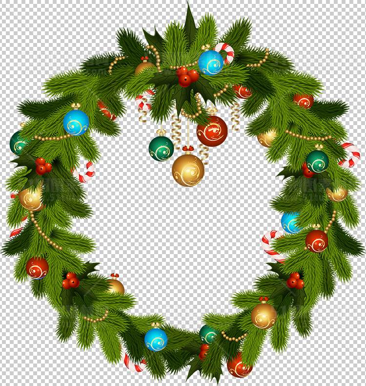 圣诞节素材PNG透明背景免抠图圣诞树老人雪花01969