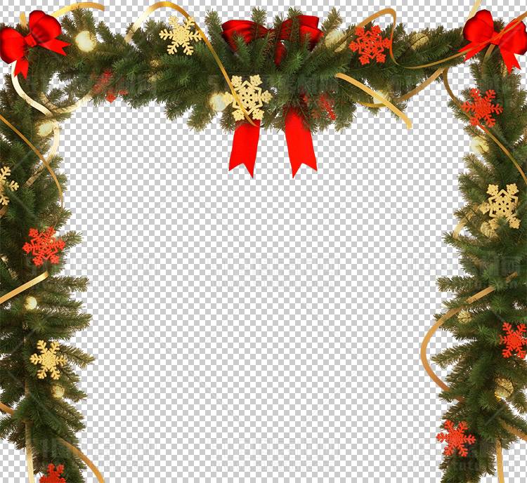 圣诞节素材PNG透明背景免抠图圣诞树老人雪花02054