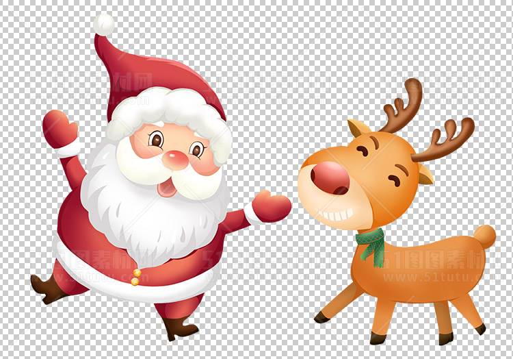 圣诞节素材PNG透明背景免抠图圣诞树老人雪花02058