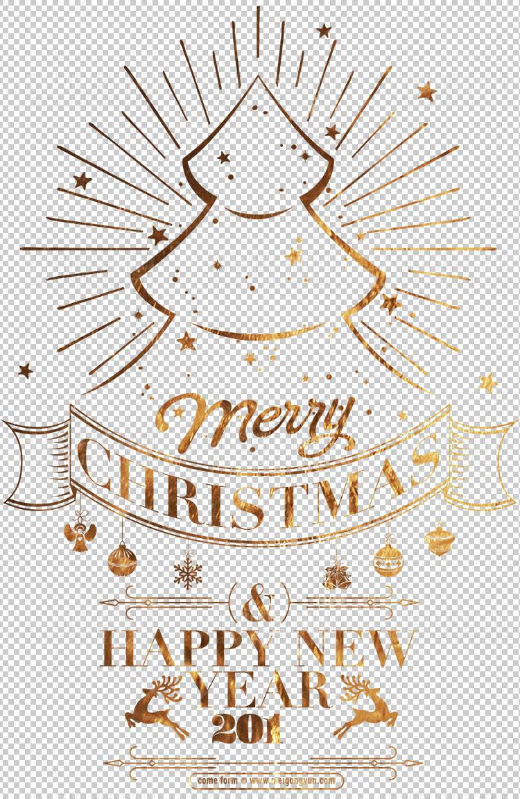 圣诞节素材PNG透明背景免抠图圣诞树老人雪花02062