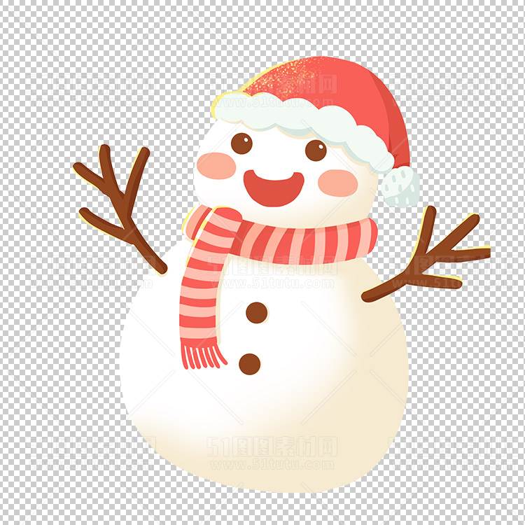 圣诞节素材PNG透明背景免抠图圣诞树老人雪花02068