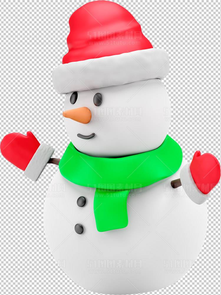 圣诞节素材PNG透明背景免抠图圣诞树老人雪花02073
