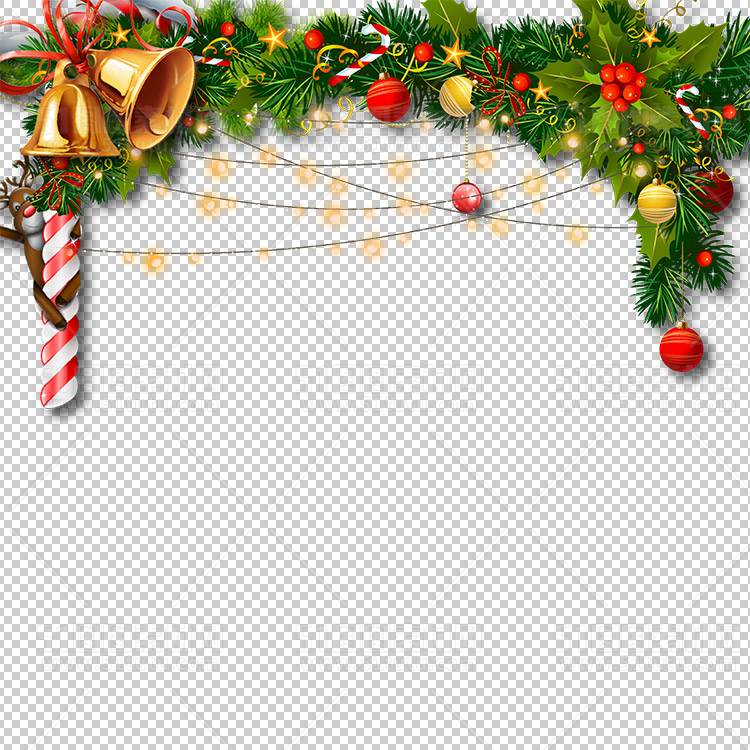 圣诞节素材PNG透明背景免抠图圣诞树老人雪花02085