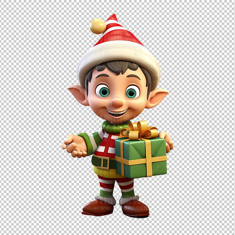圣诞节素材PNG透明背景免抠图圣诞树老人雪花02092