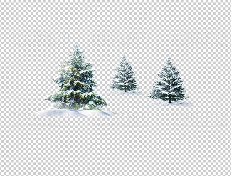 圣诞节素材PNG透明背景免抠图圣诞树老人雪花02097