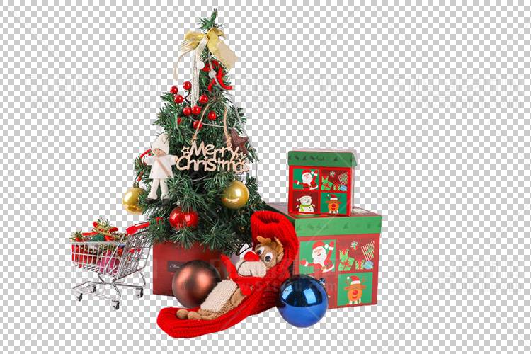 圣诞节素材PNG透明背景免抠图圣诞树老人雪花02098