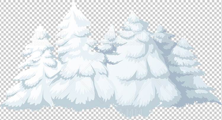 圣诞节素材PNG透明背景免抠图圣诞树老人雪花02101