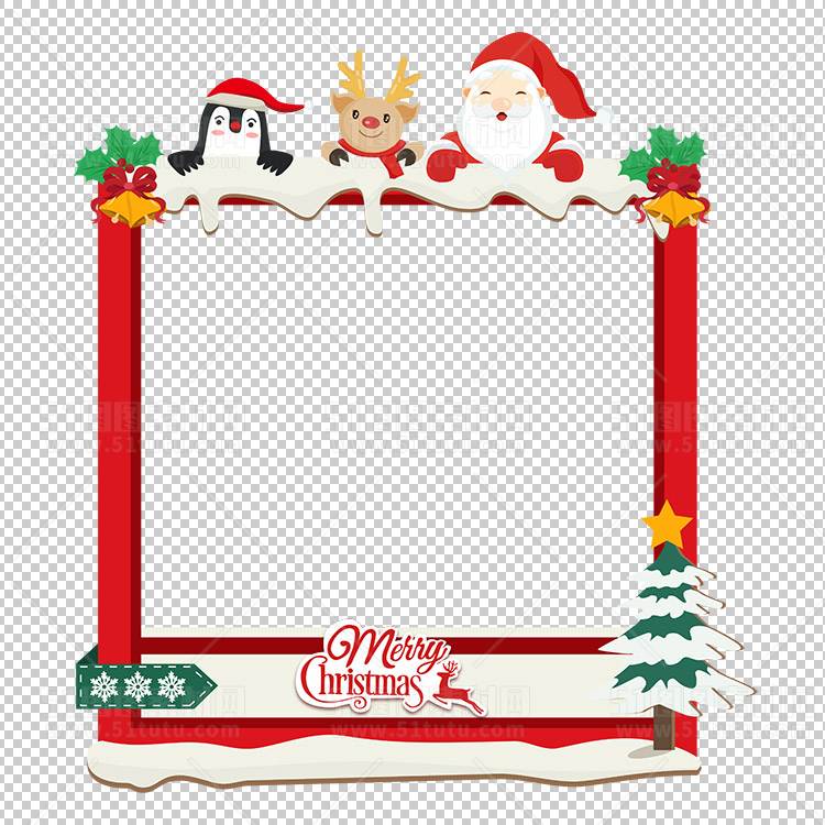 圣诞节素材PNG透明背景免抠图圣诞树老人雪花02102