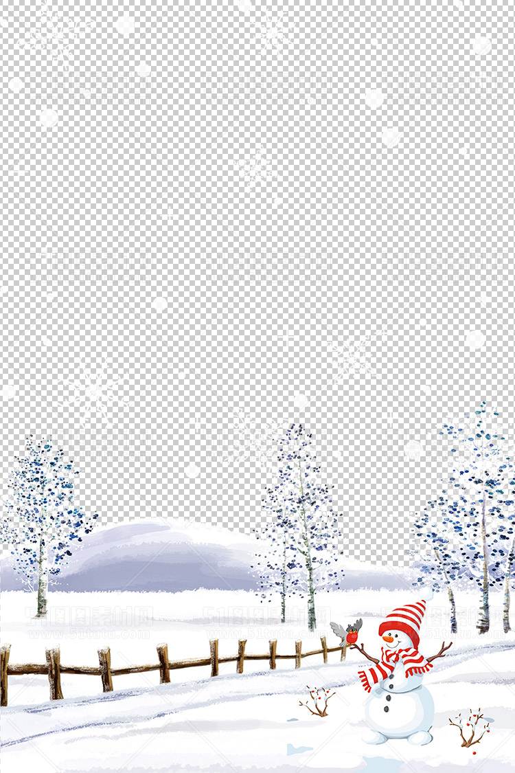 圣诞节素材PNG透明背景免抠图圣诞树老人雪花02107