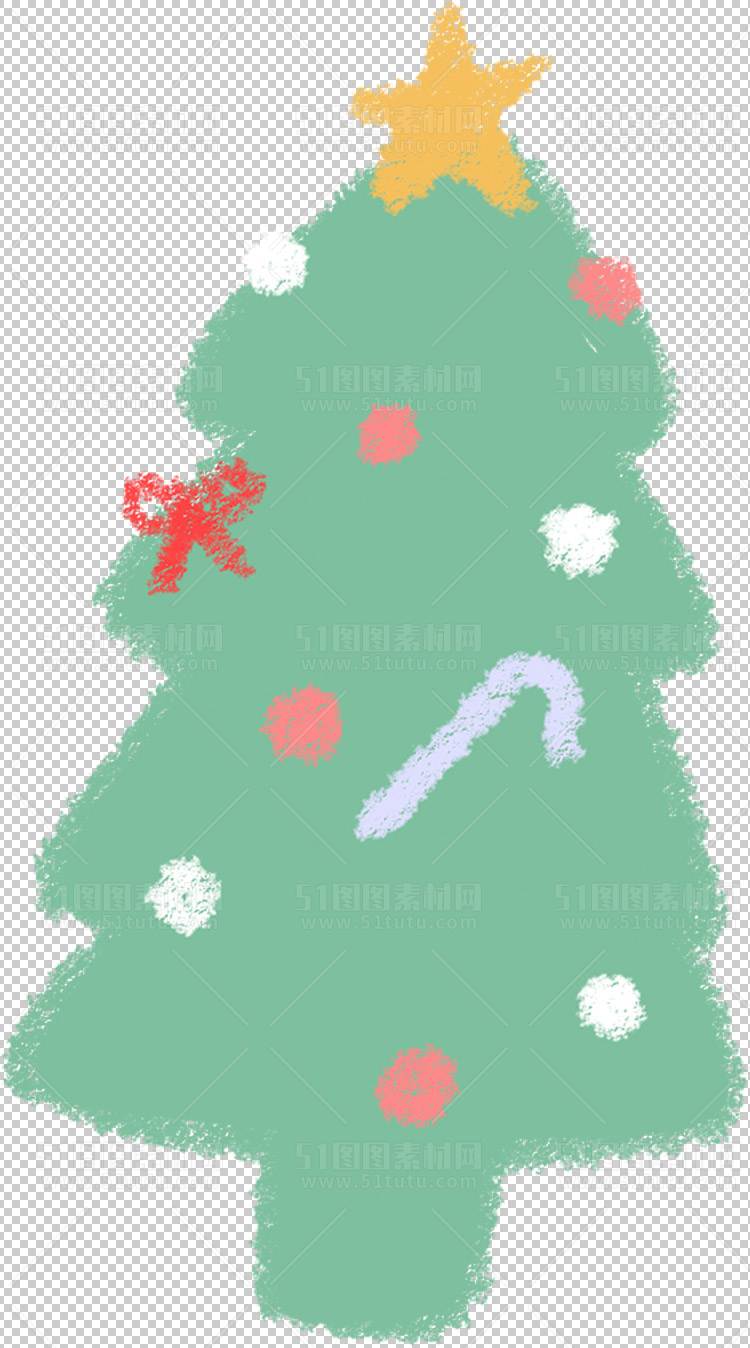 圣诞节素材PNG透明背景免抠图圣诞树老人雪花02119