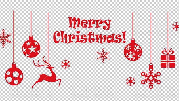 圣诞节素材PNG透明背景免抠图圣诞树老人雪花02146