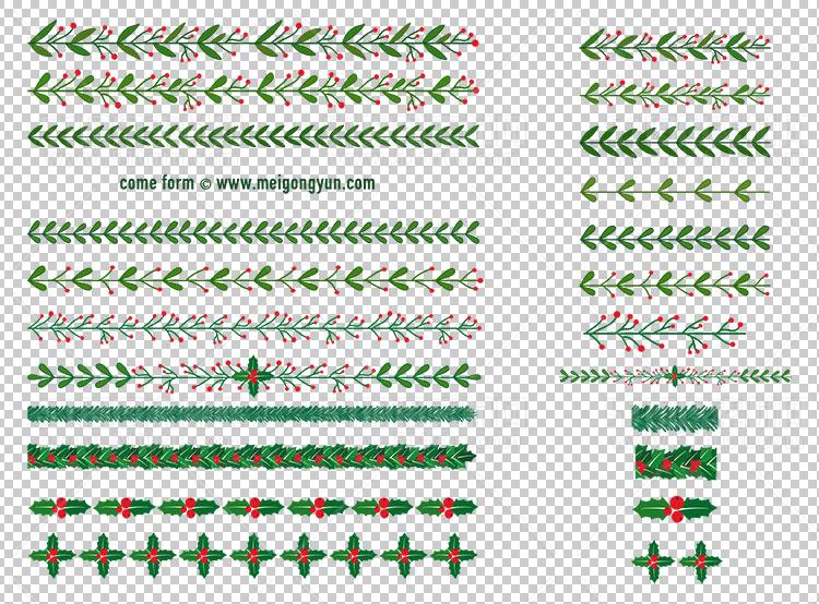 圣诞节素材PNG透明背景免抠图圣诞树老人雪花02152