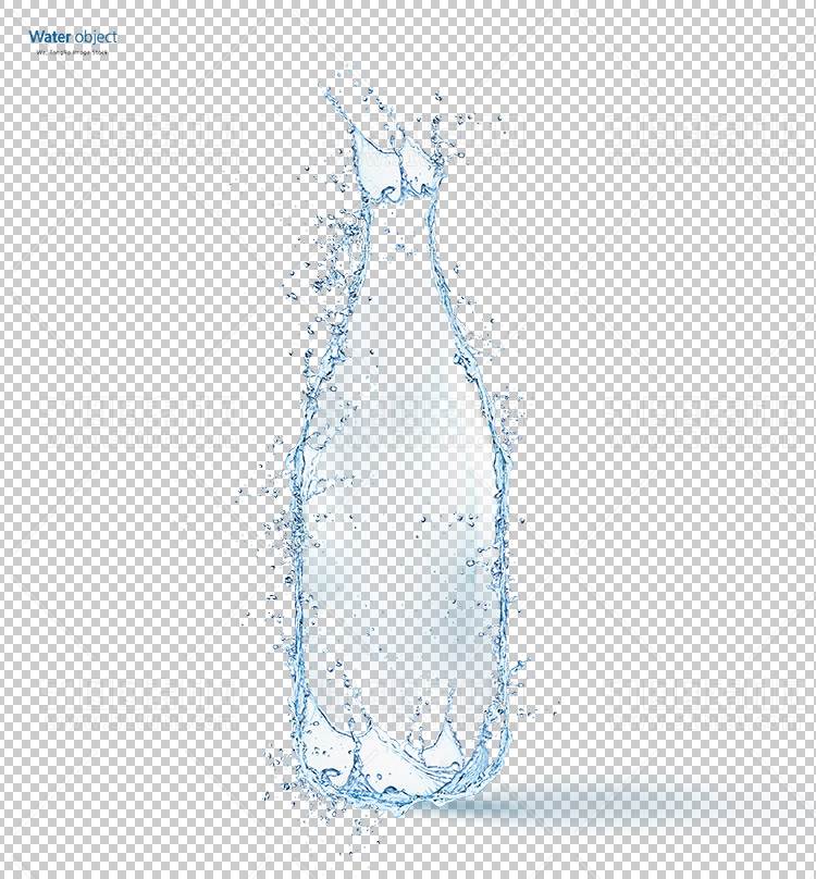 水透明背景PNG图水设计素材00609