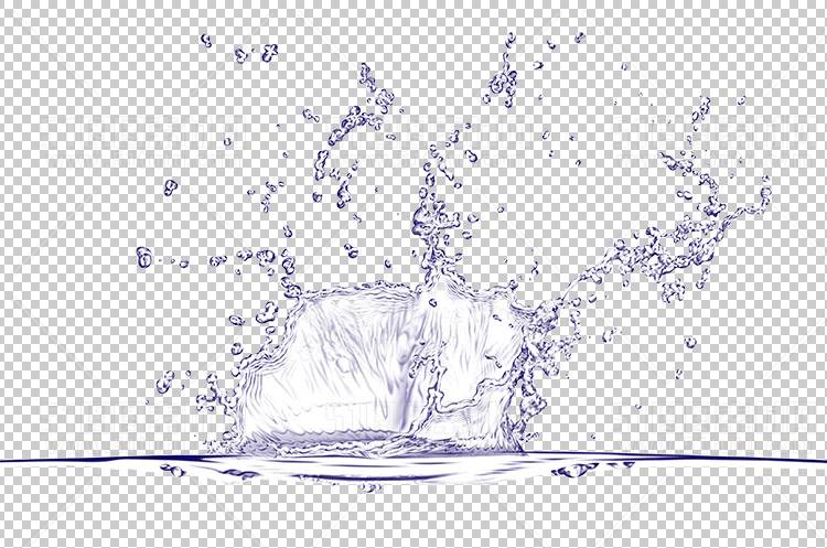 水透明背景PNG图水设计素材00764