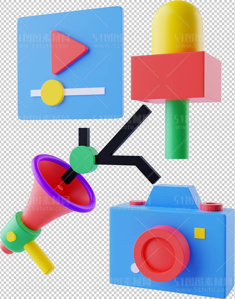 3D元素绘画插画0934