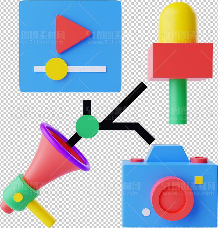 3D元素绘画插画0935