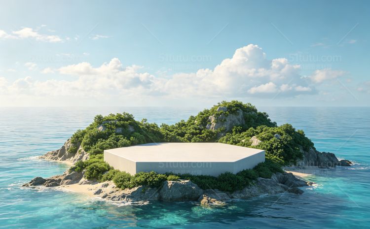 海沙滩场景背景宽横图0352