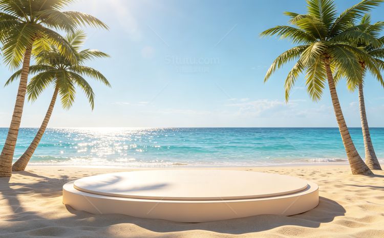 海沙滩场景背景宽横图0052
