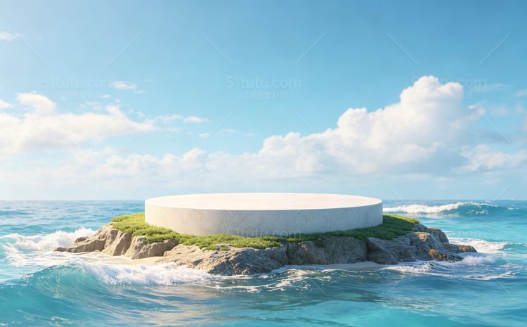 海沙滩场景背景宽横图0378