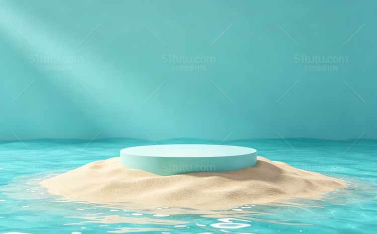 海沙滩场景背景宽横图0415