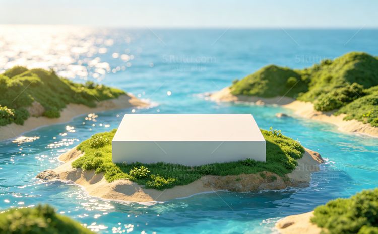 海沙滩场景背景宽横图0319