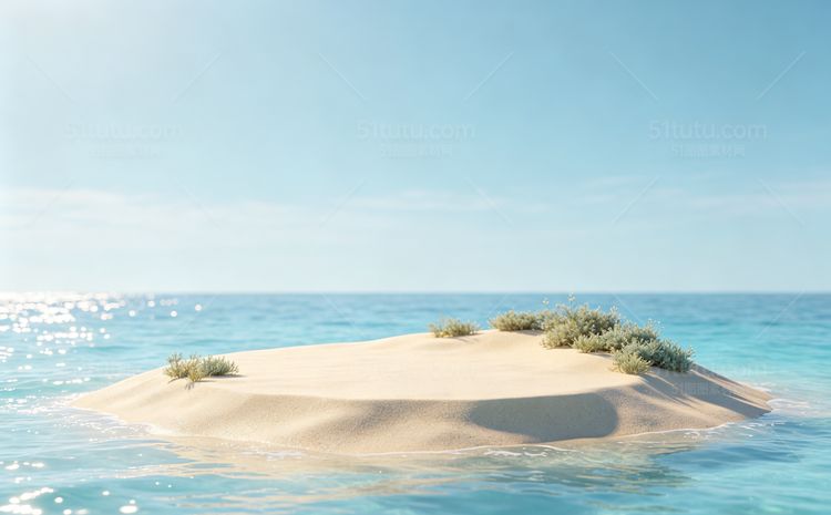 海沙滩场景背景宽横图0080