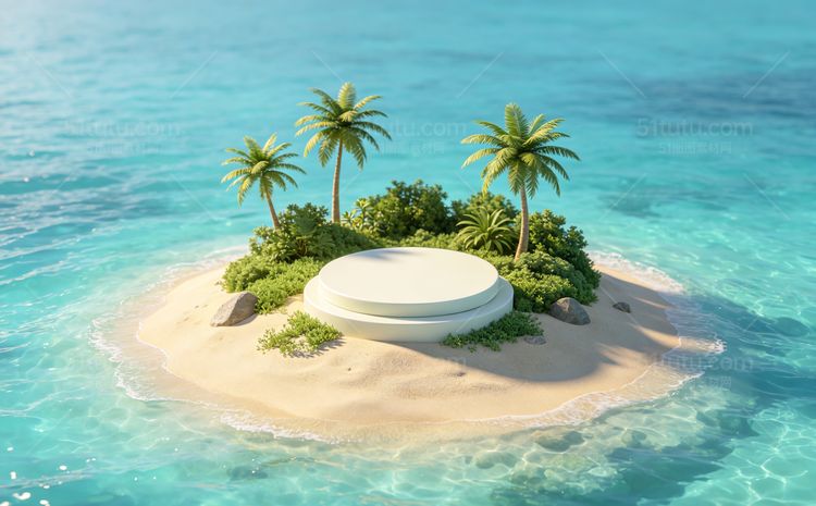 海沙滩场景背景宽横图0392