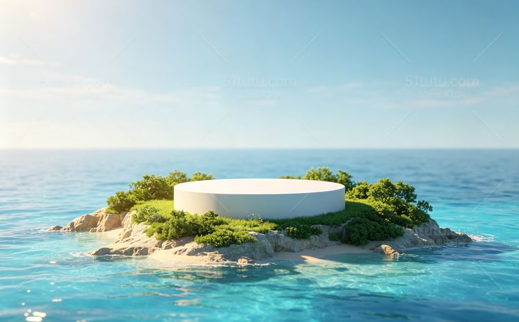 海沙滩场景背景宽横图0326