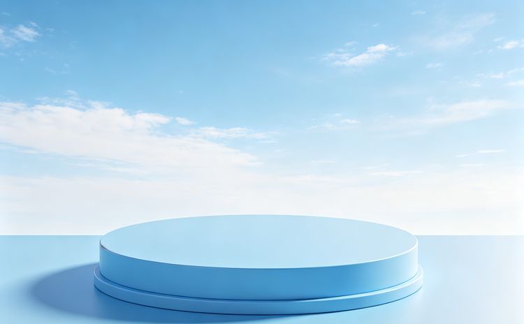 蓝白色背景场景-宽图0868