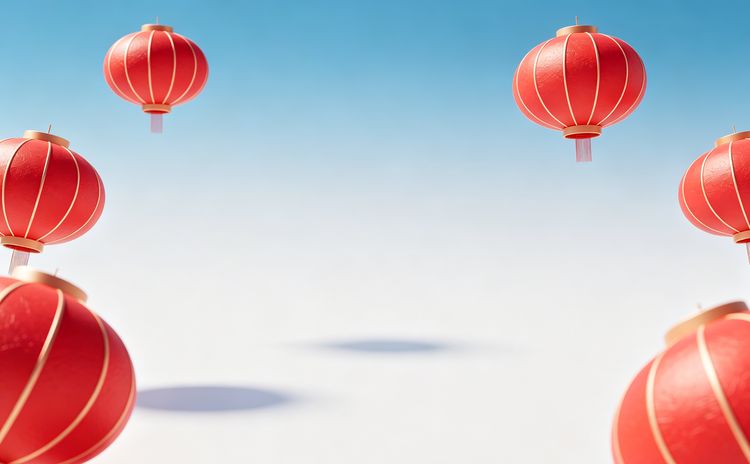 蓝白色背景场景-宽图0684