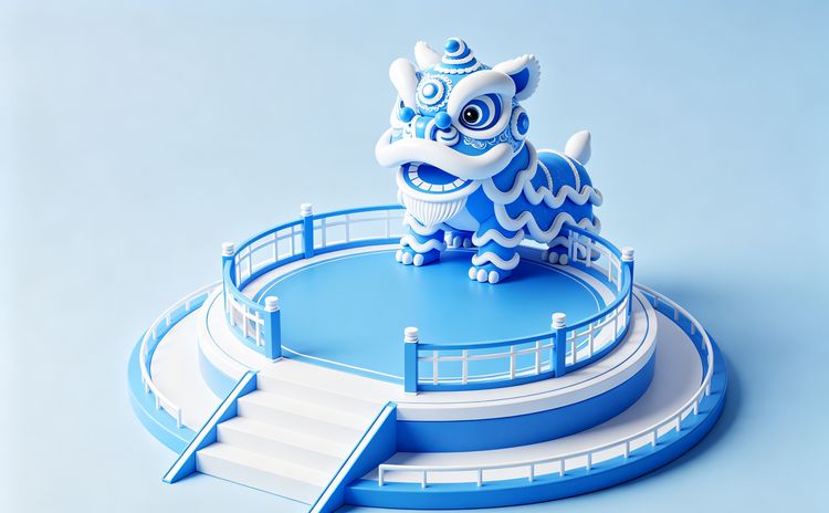 蓝白色背景场景-宽图0646
