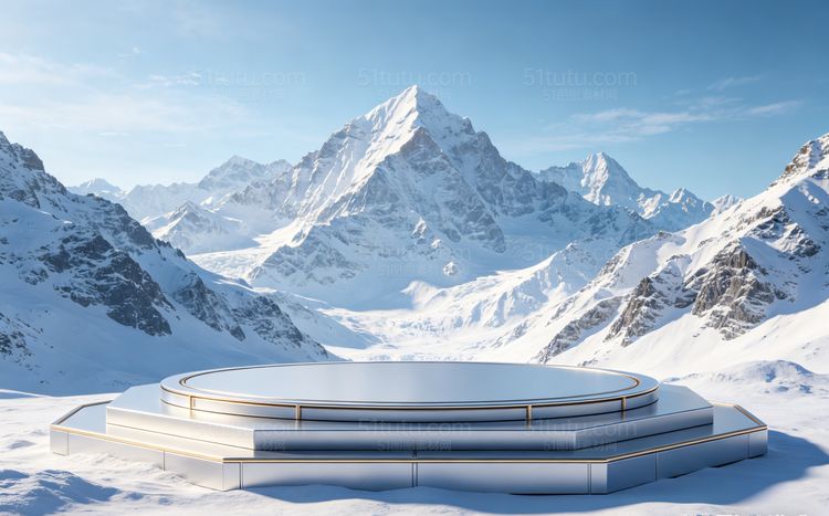 雪山场景背景-横宽图0461