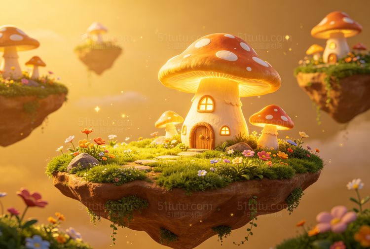 金色c4d场景背景-宽横图0541